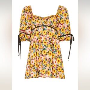 For Love & Lemons Yellow babydoll dress Sz XS